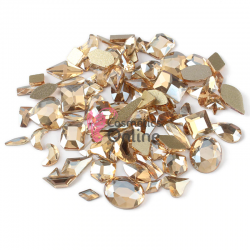 Strasuri din cristale pentru make-up, model SQM004 Gold Light